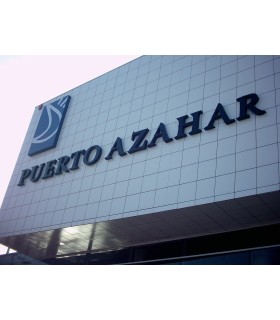 Letras aluminio sin luz centro comercial