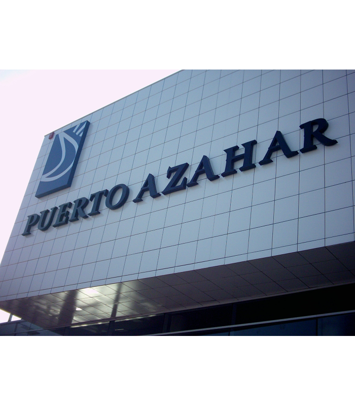 Letras aluminio sin luz centro comercial