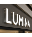 Letras luminosas con lateral de acero inoxidable satinado