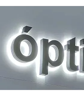 Letras corpóreas retroiluminadas aluminio