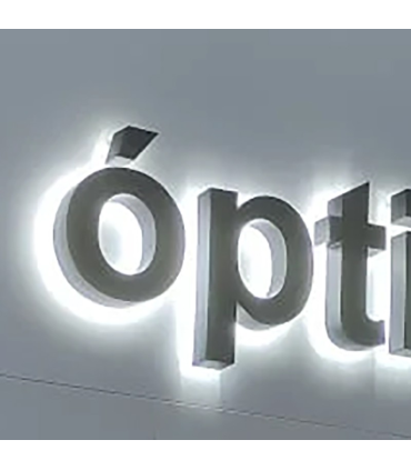 Letras corpóreas retroiluminadas aluminio