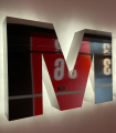Letras retroiluminadas acero inoxidable brillo con led cálido