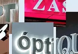 Letras con luz: tipos y características