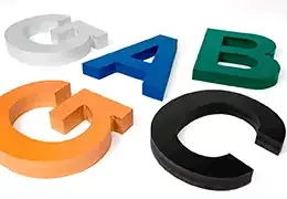 Tipos de rótulos de letras